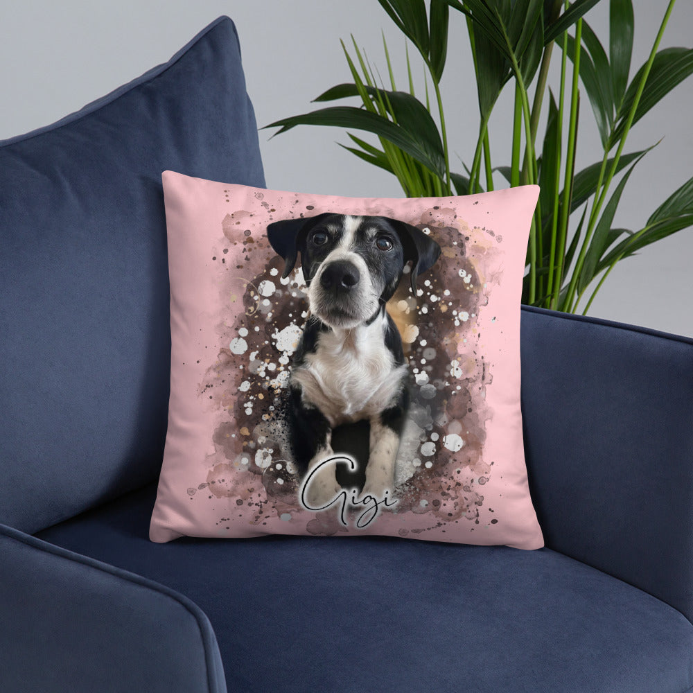 Coussin Personnalisé-Style Aquarelle