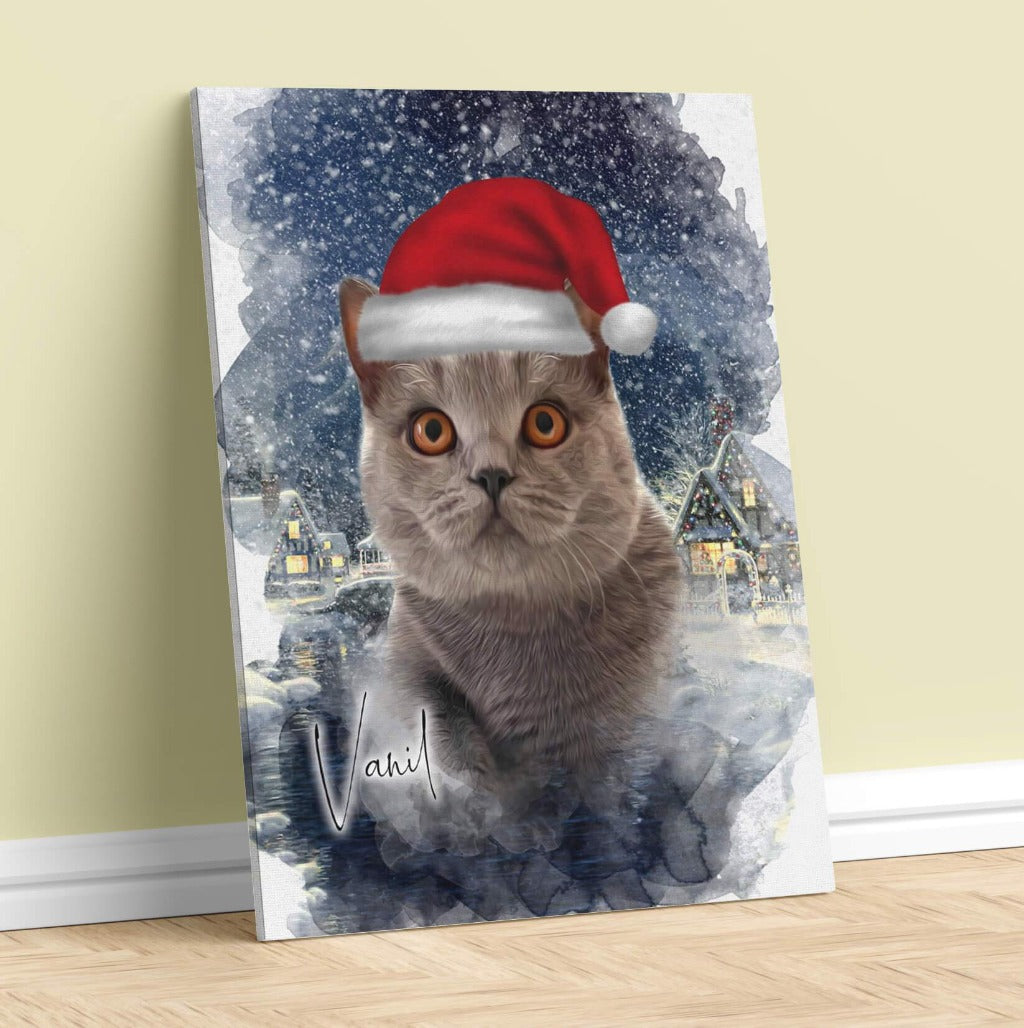 Portrait Aquarelle - Édition Noël