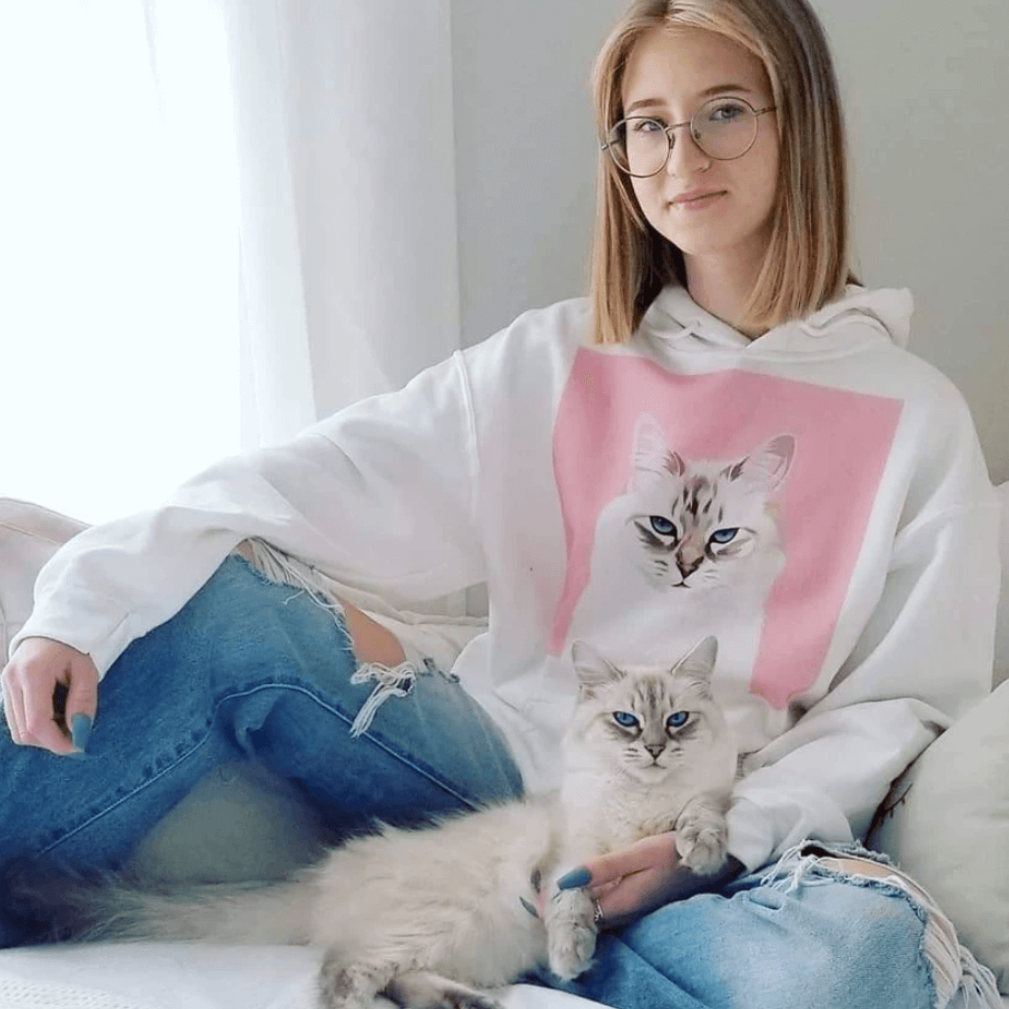 Sweat à capuche Unisex - Blanc